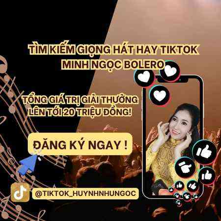 banner cuộc thi tiktok của ca sĩ minh ngọc