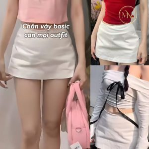 chan-vay-cap-tre-cotton Hình ảnh chân váy cạp trễ nữ màu trơn