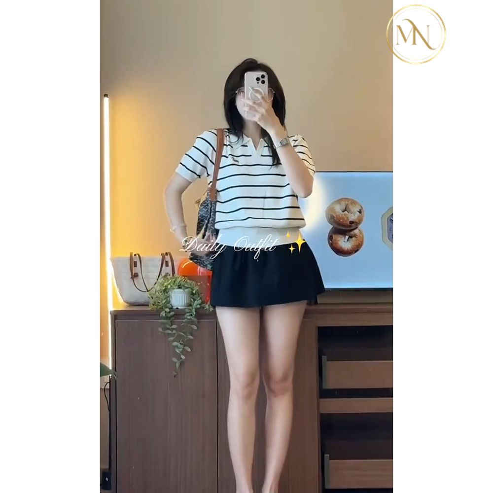 Chân Váy Quần Kaki Dáng Ngắn Chữ A Rút Dây Sành Điệu 3 hình chân váy quần kaki ngắn chữ a 2