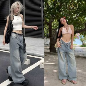Mẫu quần jeans ống suông nhiều màu 1
