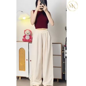 quan-ong-rong-chat-dui-3 Hình ảnh quần ống rộng chất đũi nữ