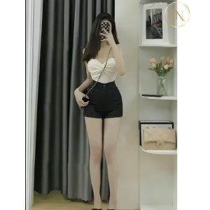 quan-short-nu-cap-cao-umi-2 Hình ảnh quần short nữ cạp cao vải umi 2
